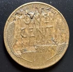 Gnarly 1956-D Lincoln Cent Major Large Rev Lamination Error A-928. Fixed Price $140.00.