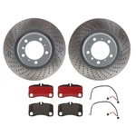 Shw Oem Rear Brake Kit 350MM Drilled Rotors Brembo Ceramic Pads Sensors For 911. Fixed Price $442.95.