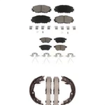 Front Rear Ceramic Brake Pads & Parking Shoes Kit For Toyota Matrix Pontiac Vibe. Fixed Price $95.01.