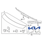 Kia 86302GG000 Rear Deck Lid Emblem. Fixed Price $71.48.