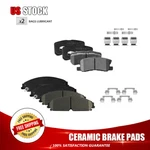 Front Rear Ceramic Brake Pads W/hardware For Dodge Avenger Caliber Chrysler 200. Fixed Price $45.73.