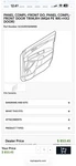 2025 Kia Sorento Xpro Black Interior Passenger Front Door Panel Oem. Fixed Price $599.99.