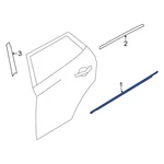 For Kia K4 2025 83850GG000 Rear Left Upper Door Belt Molding. Fixed Price $45.71.