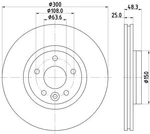 2X Mintex MDC2530 Front Brake Discs 300MM Vented Fits Volvo V40. Fixed Price $118.53.