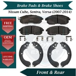 New Front Pads & Rear Shoes For 2007-2014 Nissan Cube Sentra Versa 9 Yr Warra. Fixed Price $100.98.