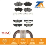 Front Rear Semi-metallic Brake Pads And Parking Shoe Kit For Chrysler Pt Cruiser. Fixed Price $63.71.