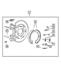 Genuine Mopar Parking Brake Shoe And Lining Kit 5093390AC. Fixed Price $90.05.
