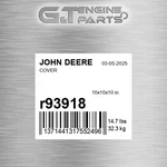 R93918 Cover Fits John Deere (surplus Open Box). Fixed Price $221.27.