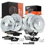 Front And Rear Drilled Brake Rotors & Ceramic Pads Ford Mazda Mercury. Fixed Price $226.59.