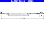Ate Cable, Parking Brake 24.3727-0231.2. Fixed Price $24.01.