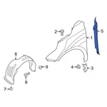 Kia Forte 2019-2024 84126M7000 Front Right Fender Insulator. Fixed Price $31.84.