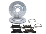 Rear Drilled Brake Discs Pads Wire Sensors For Porsche Cayenne 3.0 3.6 4.8. Fixed Price $227.57.