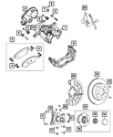 Genuine Mopar Park Brake Actuator Left 68591375AA. Fixed Price $290.33.