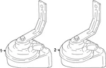 Genuine Kia Low Note Horn 96611-GG000. Fixed Price $36.01.