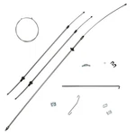 Parking Brake Cable Kit With Intermediate 1970-74 Plymouth Cuda Stainless. Fixed Price $195.00.