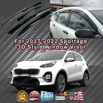 Fits Sportage 2017-2022 Dark Smoke Window Visors Vent Rain Guards Sun Deflectors. Fixed Price $35.99.