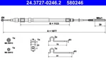 Ate 24.3727-0246.2 Cable Pull, Parking Brake Rear Right For Bmw. Fixed Price $33.89.