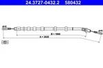Ate 24.3727-0432.2 Cable, Parking Brake For Mercedes-benz. Fixed Price $54.04.