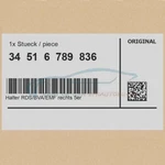 Genuine Bmw 34516789836 - Bracket Rds/bva/emf Right Series. Fixed Price $49.20.