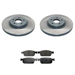 Durago Front Rotor Akebono Proact Ceramic Brake Pads Kit For Transit Connect Fwd. Fixed Price $166.95.