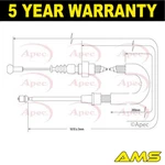 Fits Audi Tt 2004-2005 1.8 Hand Brake Cable Rear Ams 8N0609721C. Fixed Price $34.46.