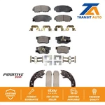 Front Rear Semi-metallic Brake Pads & Parking Shoes Kit For Honda Cr-v Acura Rdx. Fixed Price $87.30.