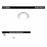 Centric Brake Shoe 11108240 (325-10172). Fixed Price $42.00.