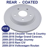 Disc Brake Rotor Raybestos, 780623FZN, Coated -- Fits 2008-2016 Grand Caravan. Fixed Price $44.50.
