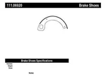 Parking Brake Shoe-premium Centric 111.06920. Fixed Price $61.94.