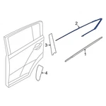 For Kia Sportage 2017-2022 82850D9000 Front Left Door Reveal Molding. Fixed Price $63.13.