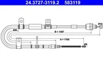 Ate Parking Brake Cable For Hyundai Elantra 59770-2D010. Fixed Price $35.81.