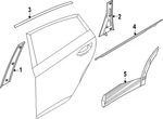 Genuine Kia Belt Molding 83210-DO000. Fixed Price $95.76.