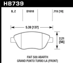 Hawk Performance HB739B.715 Hps 5.0 Disc Brake Pad Fits 12-13 500. Fixed Price $153.89.