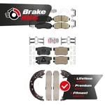 Front Rear Ceramic Disc Brake Pads And Parking Shoes Kit For Awd. Fixed Price $117.38.