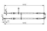 Bosch 1 987 477 245 Cable, Parking Brake For Saab. Fixed Price $44.07.