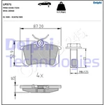 Delphi Disc Brake Pad Set For Vw Audi Seat Peugeot Skoda Bora Corrado 4251.08. Fixed Price $14.77.