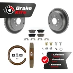 Rear Disc Coated Rotors Ceramic Pads Parking Brake Shoes And Hardware Kit For. Fixed Price $167.23.