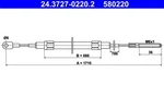 For Ate 24.3727-0220.2 Cable, Parking Brake. Fixed Price $25.44.