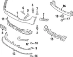 Genuine Kia Bumper Cover Front Bracket 865A7-DW000. Fixed Price $33.29.