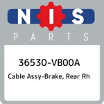 36530-VB00A Nissan Cable Assy-brake, Rear Rh 36530VB00A, New Genuine Oem Part. Fixed Price $65.23.