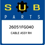 Subaru Cable Assy Rh 26051FG040, New Genuine Oem Part. Fixed Price $49.40.
