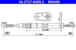 Ate Parking Brake Cable For Mercedes 190 A124 C124 S124 W124 W201 2014200785. Fixed Price $15.82.