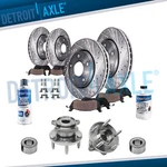 Awd Front Rear Rotors Brake Pads Wheel Hubs 2007-2010 Ford Edge Lincoln Mkx. Fixed Price $350.47.