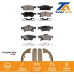 Front Rear Semi-metallic Brake Pads & Parking Shoe Kit For Dodge Durango Jeep Wk. Fixed Price $96.60.