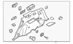 Genuine Kia 2016-2018 Sorento Lower Quarter Trim 85730-C6200WK. Fixed Price $629.36.