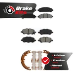 Front Rear Semi-metallic Brake Pads Parking Shoes Kit For 2009-2016 Toyota Venza. Fixed Price $82.82.