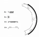 Pagid Racing 355050771 Parking Brake Shoe Set. Fixed Price $37.78.