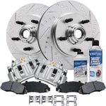 2WD Front Drilled Rotors & Calipers Brake Pads Ford F-150 Lincoln Blackwood. Fixed Price $376.95.