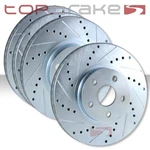 Front + Rear Set Performance Cross Drilled Slotted Brake Rotors 4WD TBS18763. Fixed Price $289.07.