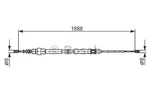 1987477696, Bosch, Cable Parking Brake For Vag. Fixed Price $17.21.